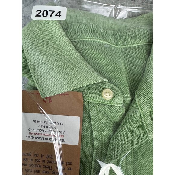 True Religion Mens Sportswear Spring 2013 Embroidery Pique Polo Shirt Green - Picture 11 of 11